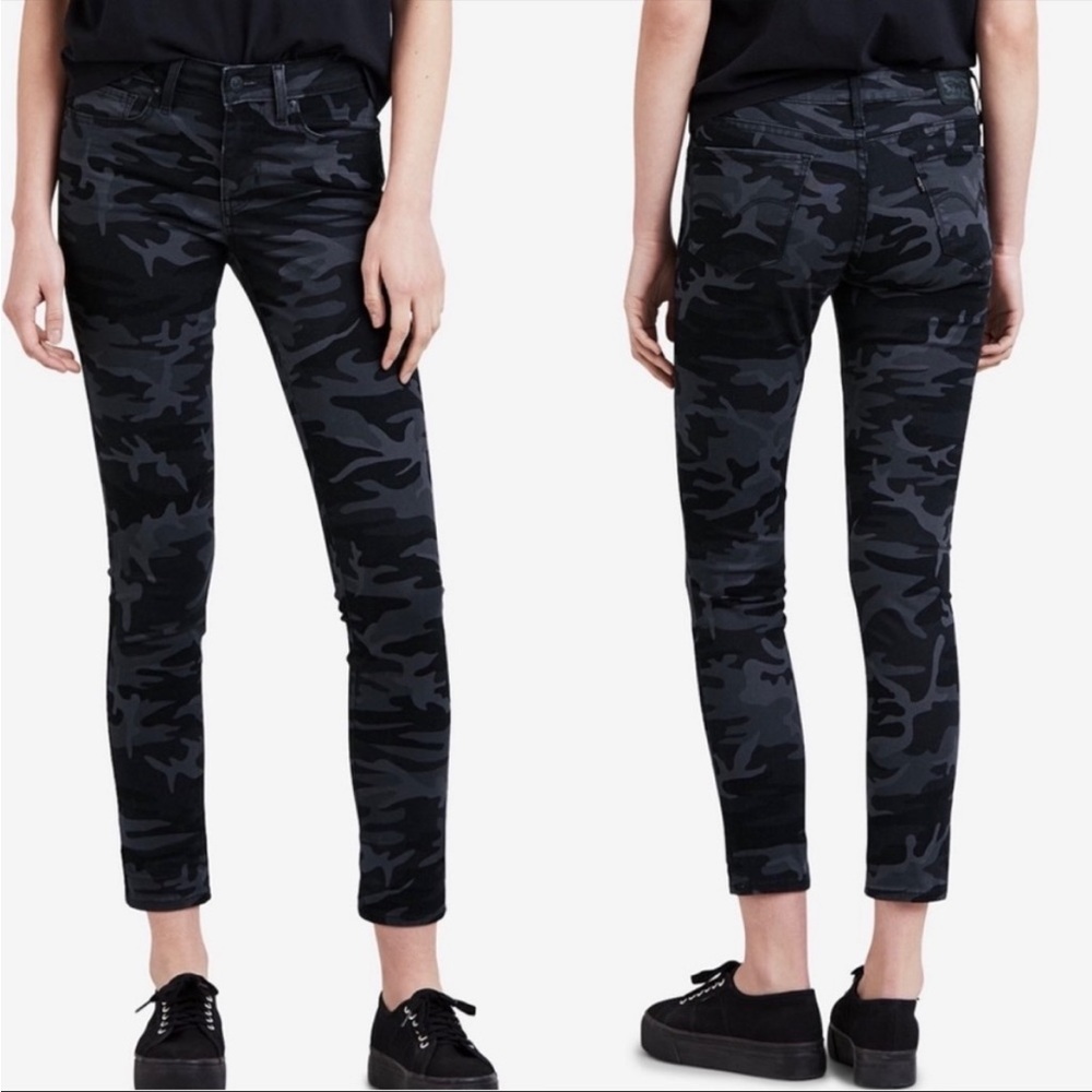 Levi’s 711 Skinny Camo Jeans Black Size 31